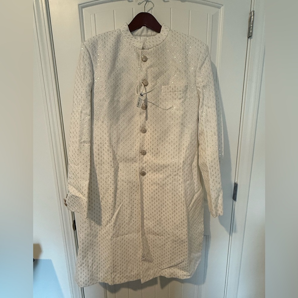 Men’s Cream Achkan Sherwani Set